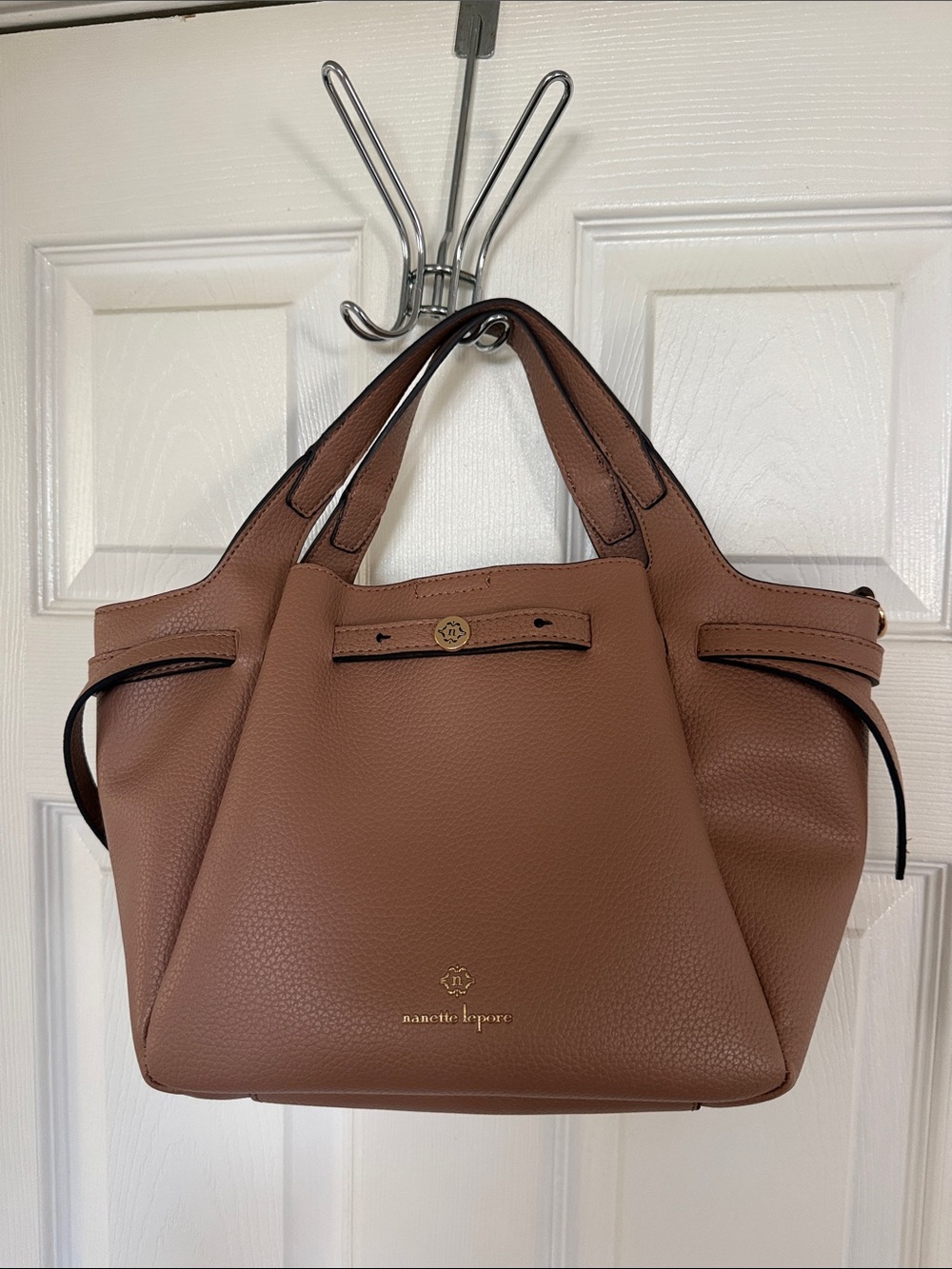 Nanette Lepore Brown Pebbled Vegan Leather Purse